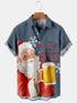 Men's Christmas Funny Graphic Short Sleeve Hawaiian Shirt